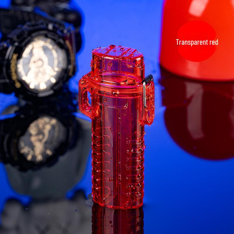 Transparent Waterproof 4-Slot Cigarette Case & Lighter Sleeve for J6 Movement