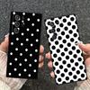 Polka Dots Art Fashion Desgin Soft Phone Case for Samsung Galaxy S26 S25 Edge S24 Ultra S23 Plus S22 S21 FE S20 Black Cover Back