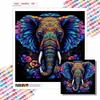 New Arrival 5D DIY Full Circle Diamond Painting "Colorful Elephant" Embroidery Cross Stitch Home Decor Gift
