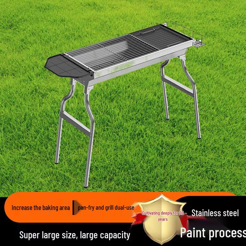 Outdoor Smokeless Charcoal BBQ Grill Set