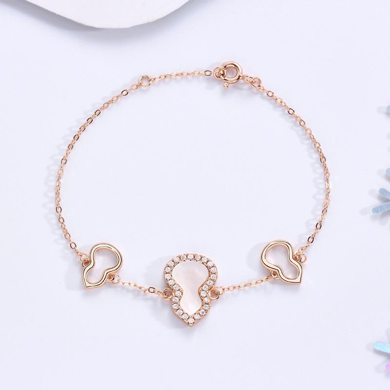 Gourd Bracelet Niche Ins Style Light Luxury High-end Sense White Fritillary Agate Bracelet Jewelry Women