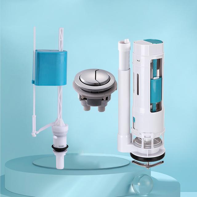 Top Quality Customized Toilet Repair Kit Plastic Cistern Flush Flushing Mechanism Tank Fitting Parts For Bathroom