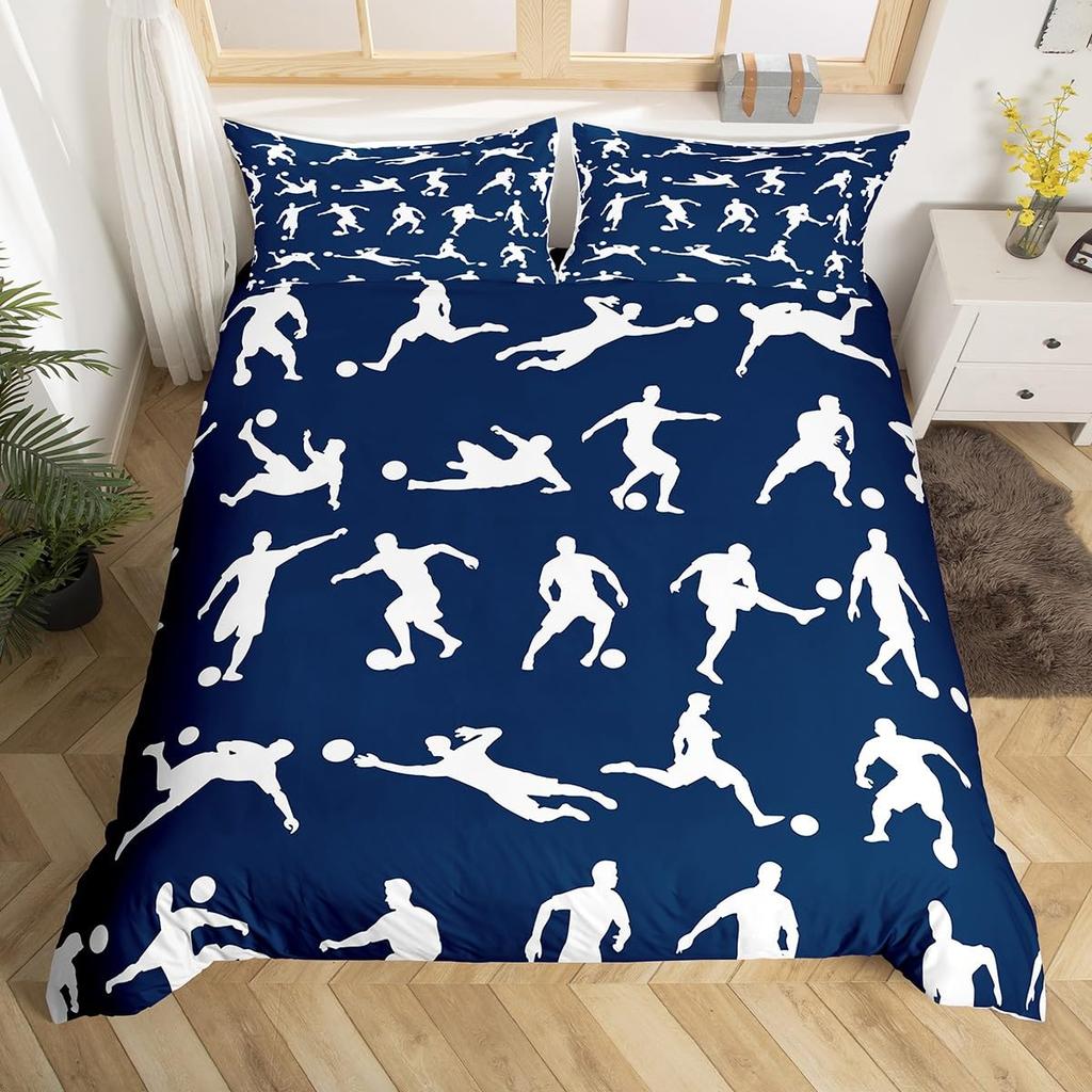 Basketball Bedding Set Twin Size Kids Basketball Player Comforter Cover Teens Ball Gaming Duvet Cover Sports Themed Quilt Cover