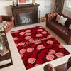 Rose Customized Name Floor Rug Office Rug Design for Dining Room Decorate Room Balcony Foyer Anti-slip Rug Decorate Offices
