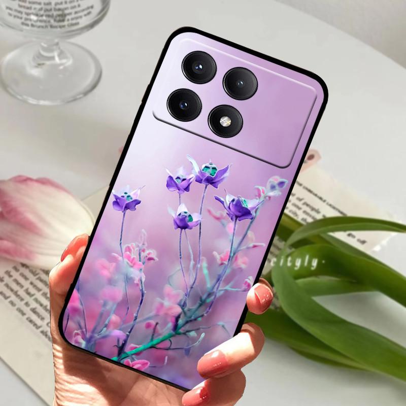 For POCO X6 Pro 5G Case POCOX6 Shockproof Soft TPU Silicone Phone Cover For Xiaomi POCO X6 Pro 5G Capa Cartoon Matte Bumper
