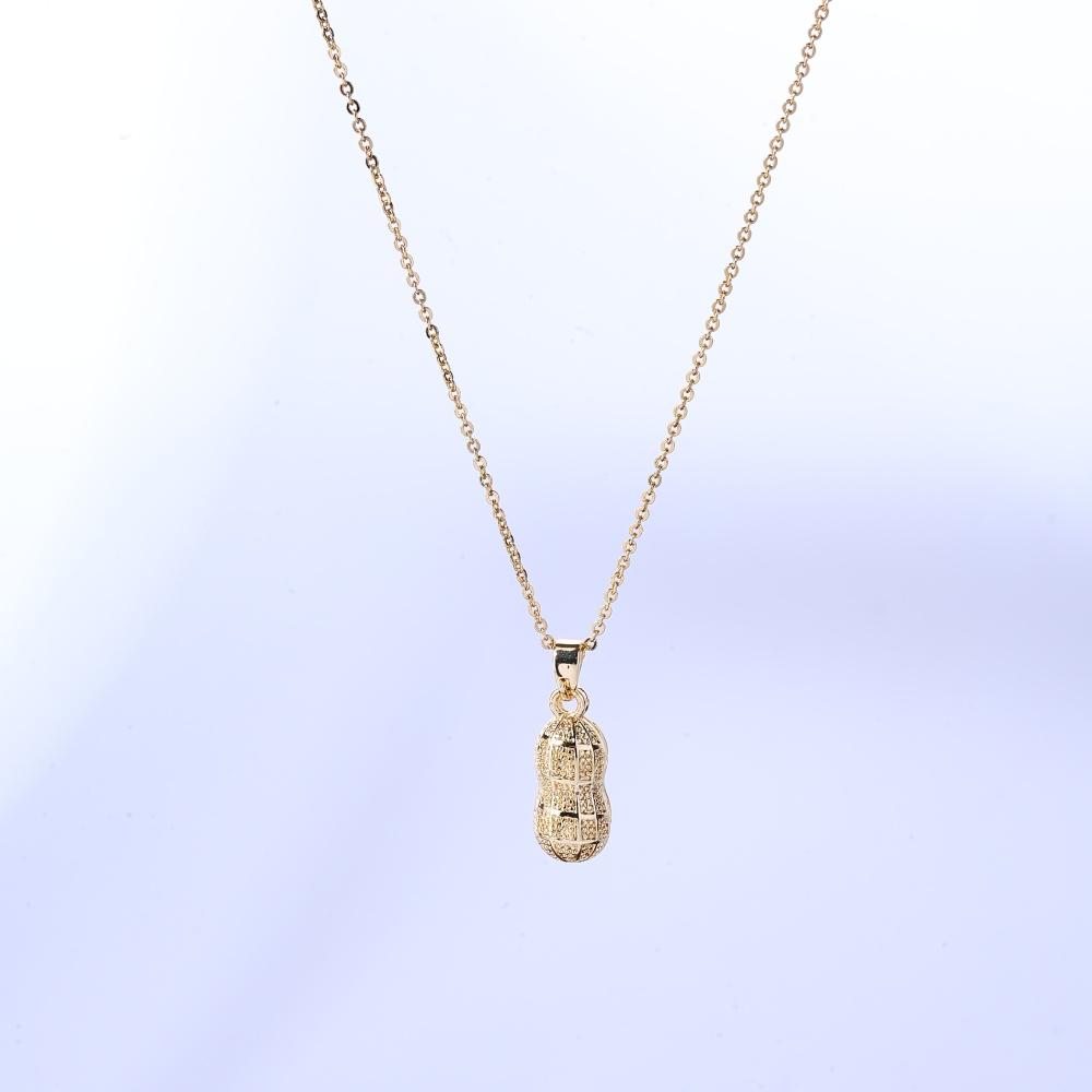 

Легкое роскошное ожерелье с арахисом для женщин, новая трендовая цепочка на ключицу 2025 года, нишевый дизайн, ощущение высокого класса, простой кулон-аксессуар United States