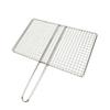 Camp Cookout Fish Basket Metal Wire Long Handle Frame for Whole Fish, Backyard Barbecue and Family Outdoor Cooking