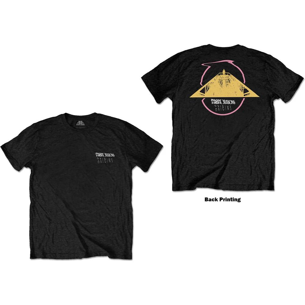 Imagine Dragons Unisex Tshirt Triangle Logo (Back Print) S