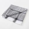 Traditional Arafat Kuffiyeh Palestinian Black and White Arab Kafiya Shemagh Keffiyeh Middle Eastern Scarf Wrap Jacquard Headwrap