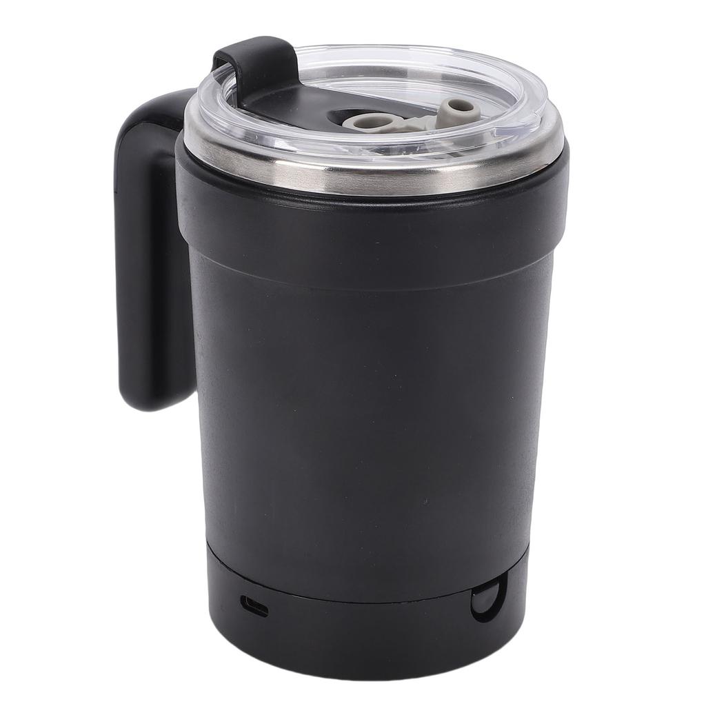Self Stirring Mug Stainless Steel Automatic Magnetic Coffee Mug USB Rechargeable 380ML Capacity with Straw