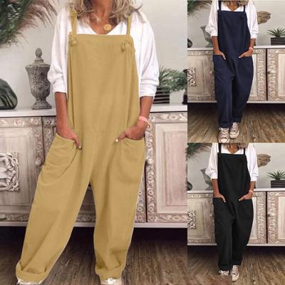 Damen-Overall in Übergröße, lässig, lockere Latzhose, Strampler, Baggy-Spielanzug