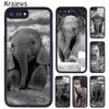 Krajews Baby Elephant Animal Rubber Phone Case For iPhone 17 Air 16 16e 15 14 11 12 13 Pro MAX Plus Cover Coque