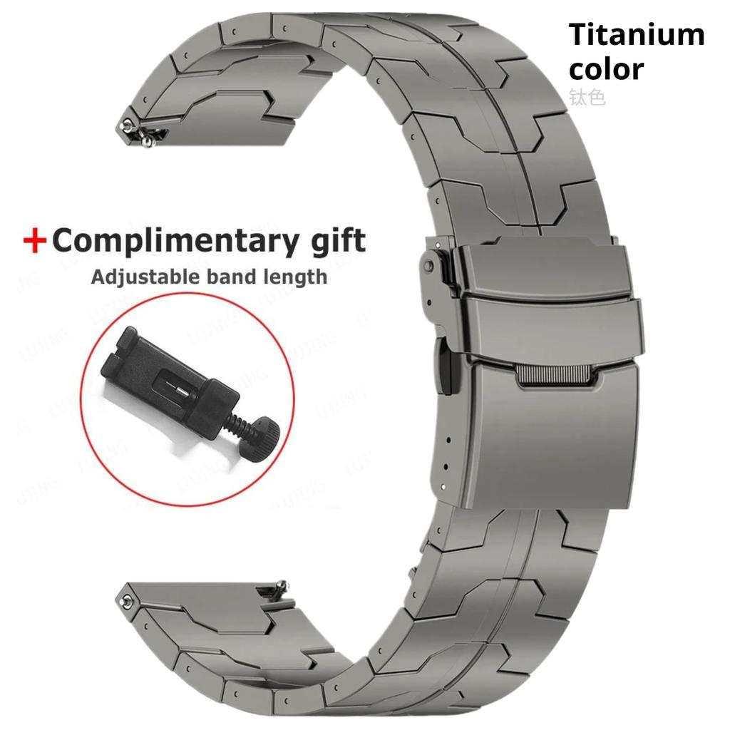 20mm 22mm Titanium Bracelet For Huawei Watch GT6/5/4/3 Pro 46mm Ultimate2 Watch Strap For Amazfit GTR 4 47mm For Samsung Galaxy 7 6 4 5 Men Watch Band