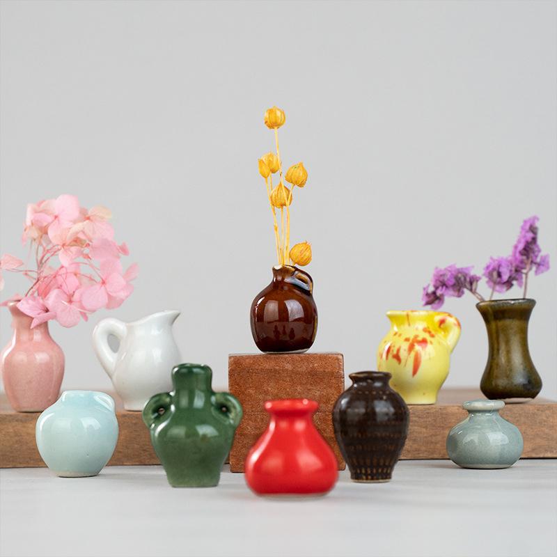 Mini Small Vase Magnets Cute Mini Refrigerator Magnets 3D Vase Fun Refrigerator Accessories Kitchen Decoration Holiday Gift