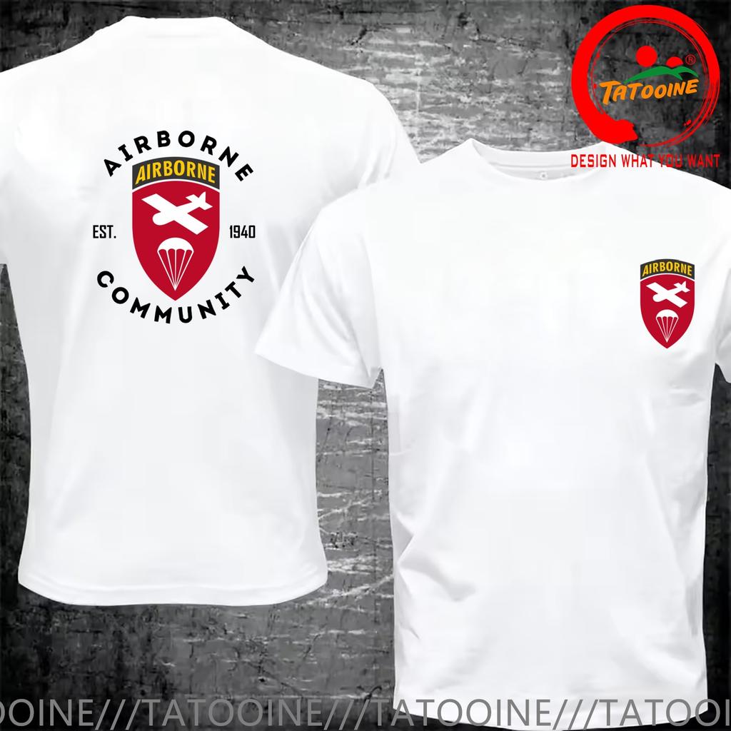 Funny Custom Design Tshirt Unisexs Stylish Clothes Us Army Airborne Community Est 1940 T Shirt Unisex Fashion Trendy Casual Clothing