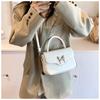 Fashi Butterfly Women's Small Square Shoulder Bag Simple PU Ladies Crossbody Bags Portable Female Handle Clutch Purse Handbags