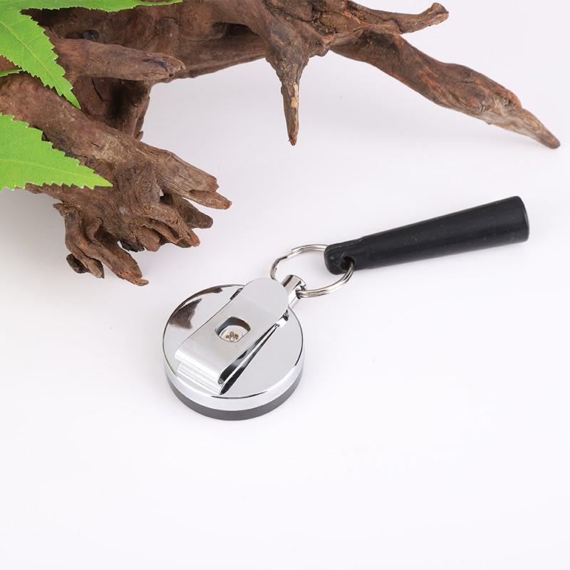 Suport de creion retractabil din oțel inoxidabil, din silicon, din ABS, anti-pierdere frânghie, breloc, clemă pentru curea