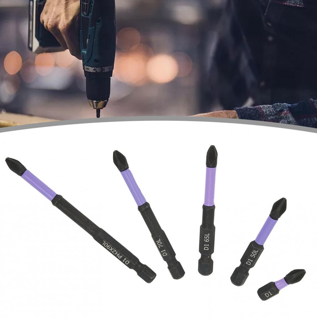 Advanced Magnetic Drill Bit 5PCS PH2 Nonslip Batch Head25/50/65/70/90mm Size