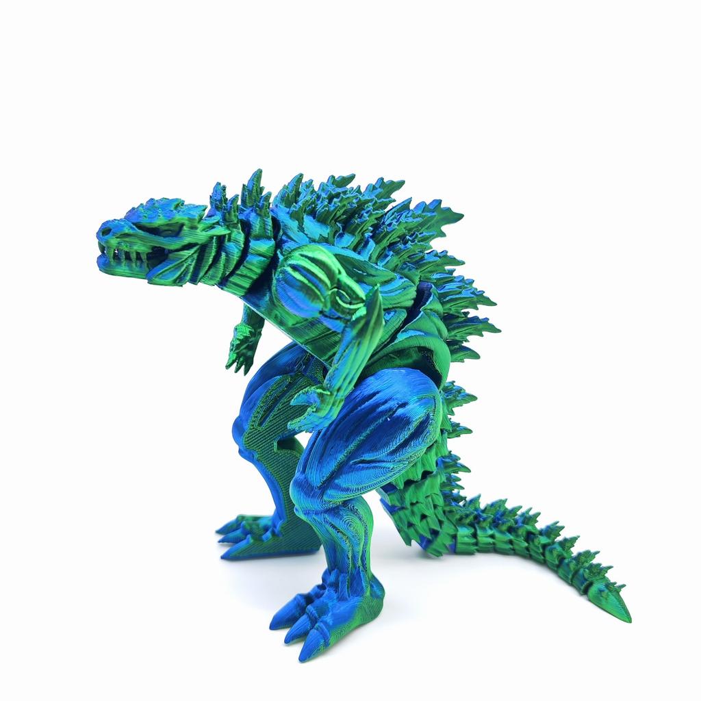 3D Printed Muscle Godzilla Dinosaur Joint Movable Creative Model Figurine for Boys As A Gift Decoration
