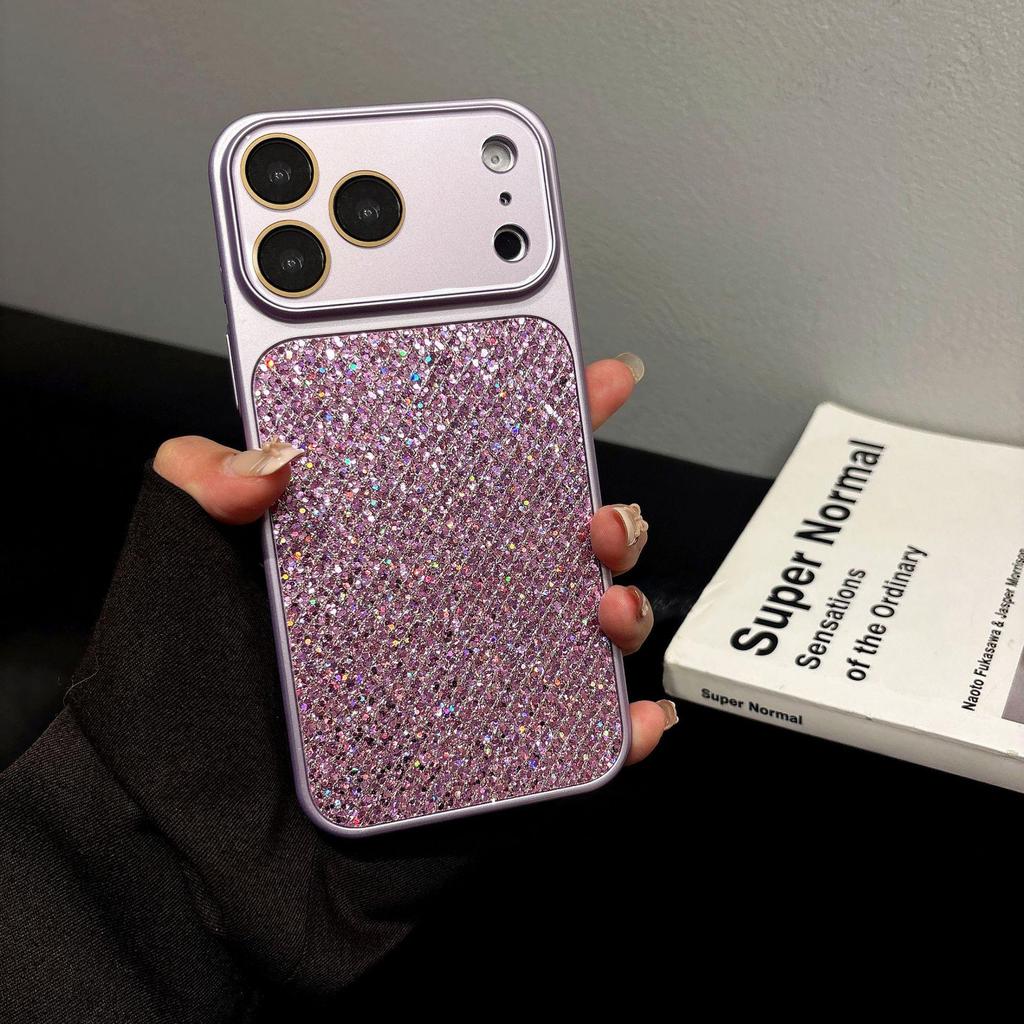 Glitter Rhombus Case for iPhone 17 Pro Max: High-Grade Protection with iPhone 16 Feel