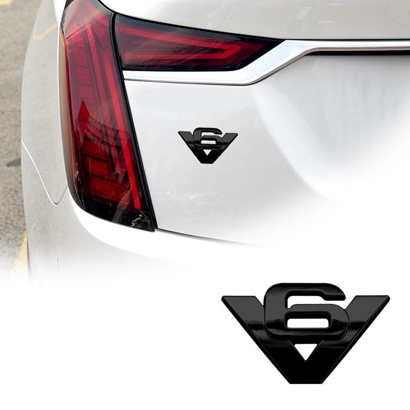 3D Car Styling Chrome Metal V6 V8 Logo Fender Body Side Naklejka Emblemat Odznaka Dla Uniwersalnych Akcesoriów Samochodowych Samochody
