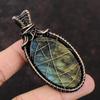 Labradorite Pendant Natural Gemstone Jewelry Copper Wire Wrapped Pendant Handmade Pendant Labradorite Copper Designer Jewelry Gift For Her