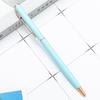 100Pcs/Lot New Slim Metal Ballpoint Pens Rose Gold Silver Advertising High Quality School Office Supplies Free Customized Logo