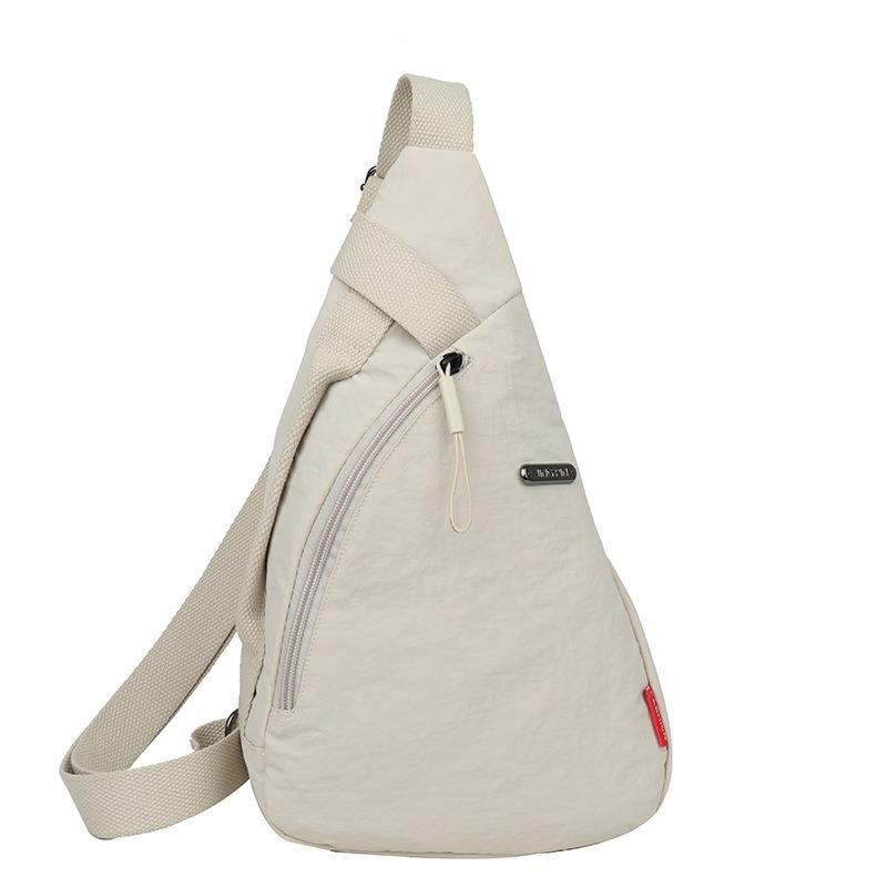 New men's and women's solid color simple messenger bag casual fashion sports style shoulder bag outdoor travel chest bag