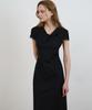 DEHEVE Twist Layered Long Dress [Black]
