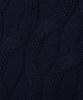 TRILLION Washable Big Cable Oversized Crew Neck Knit [Navy]