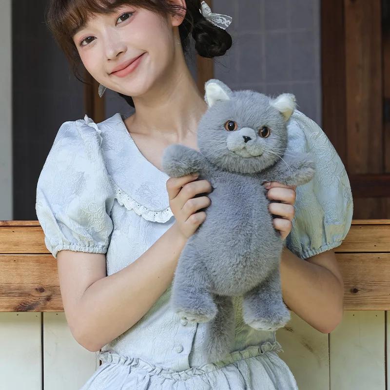 Pure Handmade Plush Cat Backpack Trendy And Cute Cat Shoulder Bag For Womens Exquisite Birthday Gifts For Girls Storage Bags