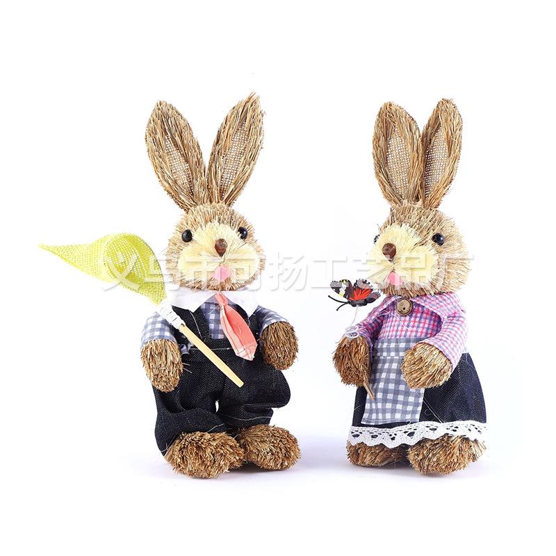 Easter Bunny Cattail Rabbit Ornaments - Home, Mall, and Garden Decor