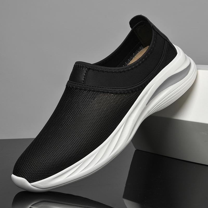 Summer Men's Breathable Mesh Loafers Slip-On Casual Shoes Lightweight Comfortable Flats Walking Shoes for Men Sneakers
