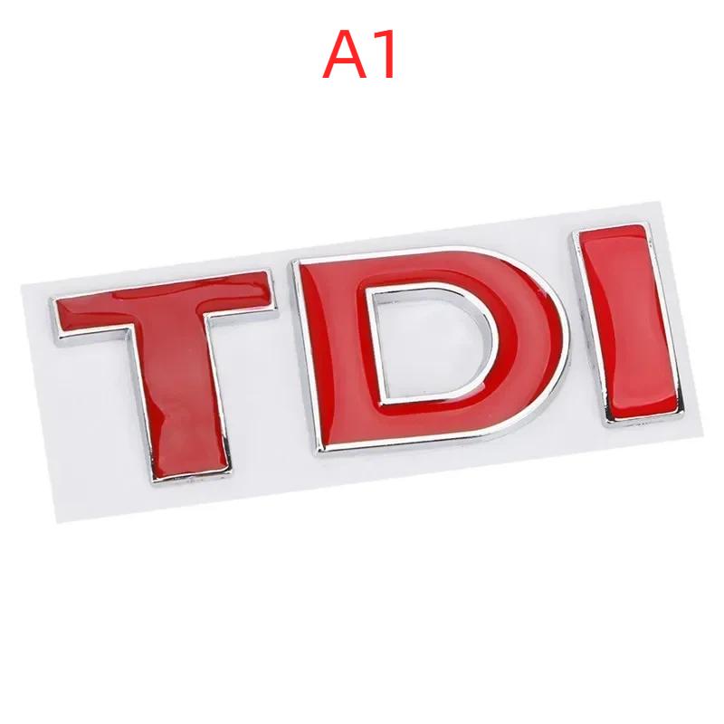 3D Metal TDI Logo Car Front Grille Emblem Sticker Fender Side Rear Trunk Auto Badge Decor A1