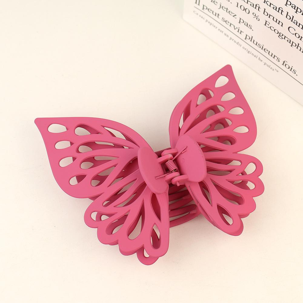 New Butterfly Big Hair Claws Fashion Barrettes Acrylic shining Double Layer Hair Accessories for Girls Claw Clip