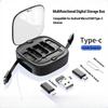 60W Cable Card Box Universal Retractable Charging Cable Adapters Portable Storage Box With SIM Tools Card Storage Slot