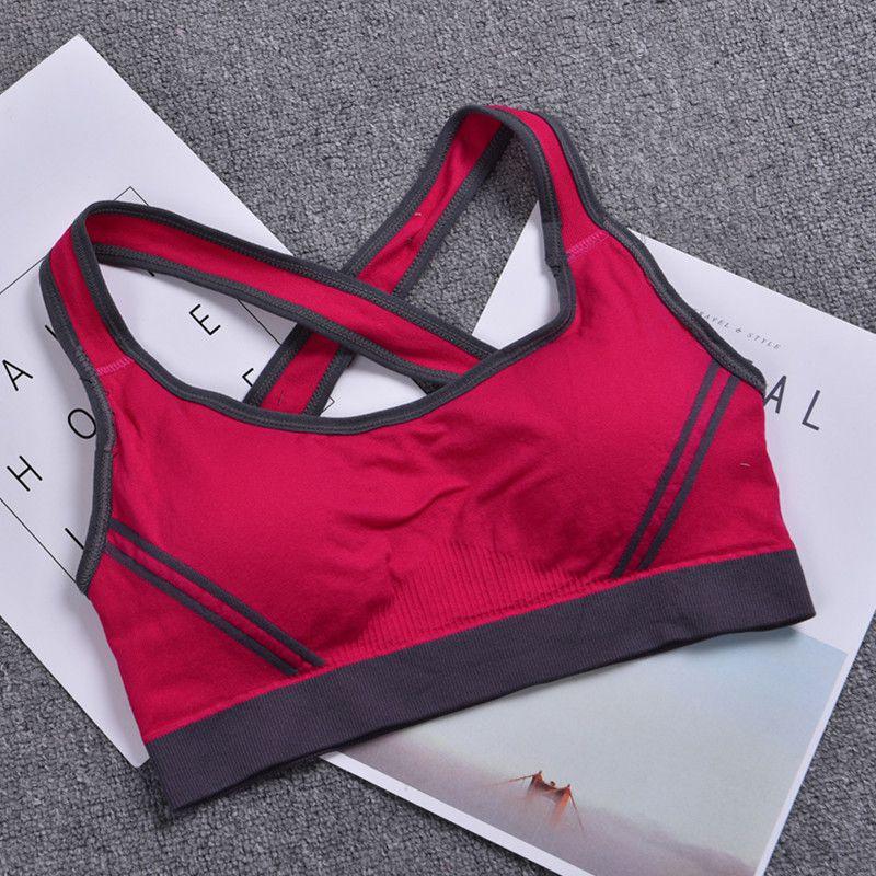 Luxurious Cross Back Padded Sports Bra For Women Seamless And Breathable Fitness Top
