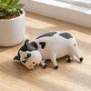 Mini Animal Sculpture 3D Printed Dairy Cow Figurine, Cartoon Cattle Statue for Desk Decor, Home Office, Gift Lovers Desktop