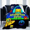 Geometry Dash: Dance To The Beat Blanket Suitable for Sofas, Beds, Offices, And Camping - Perfect Gift for Halloween Christmas