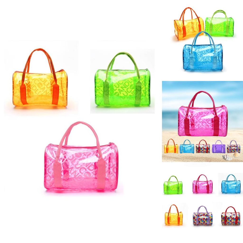 Stylish Waterproof Outdoor Swimming Bag Trendy Fitness Toiletry Bag Perfect Jelly Beach Storage