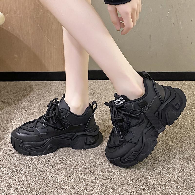 2024 Autumn New Women's Thick-soled Casual Sports Shoes Street Sports Style Fashion Outdoor Running Women's Shoes