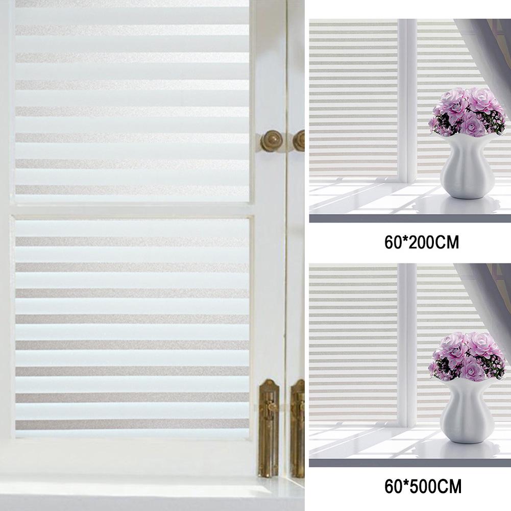Frosted Window Film Privacy Sun Blocker Blinds Style 60x200cm Heat Insulation Sticker