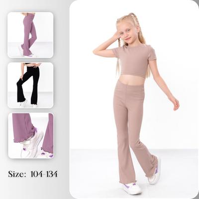 Schlagleggings für Mädchen – Weicher Rippstoff & Bequeme Passform, Jede Saison, 6478-103 HC