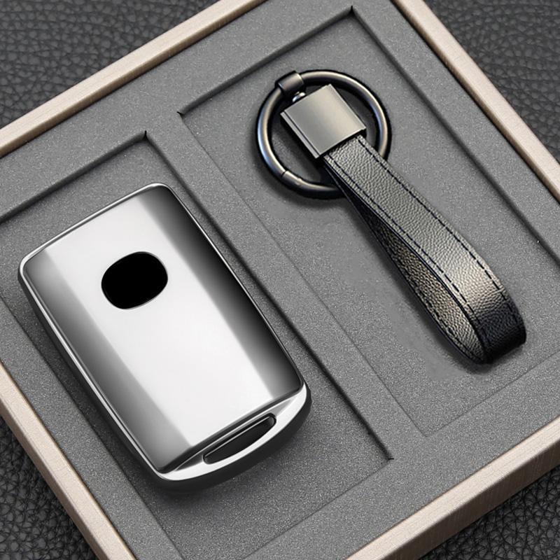 Key Fob Cover Soft Key Case Holder For Mazda Cx-5 Cx-30 Cx-50 Cx70 Cx90 3 6 Cx-9 Mx-5 Miata 3/4 Buttons Car Key