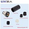 M12 Connector IP67 Waterproof Aviation Plug Plastic Field Wireable Solder Termination PG7 PG9 Screw 2 3 4 5 6 8 12 17 Pins