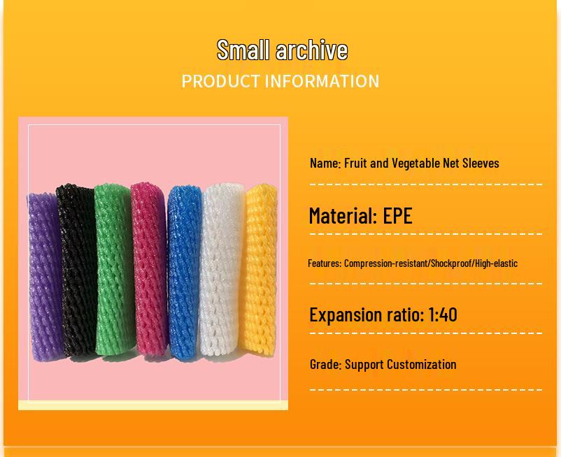 Colorful Shockproof Protective Apple Foam Net for Handmade Fruit Bags