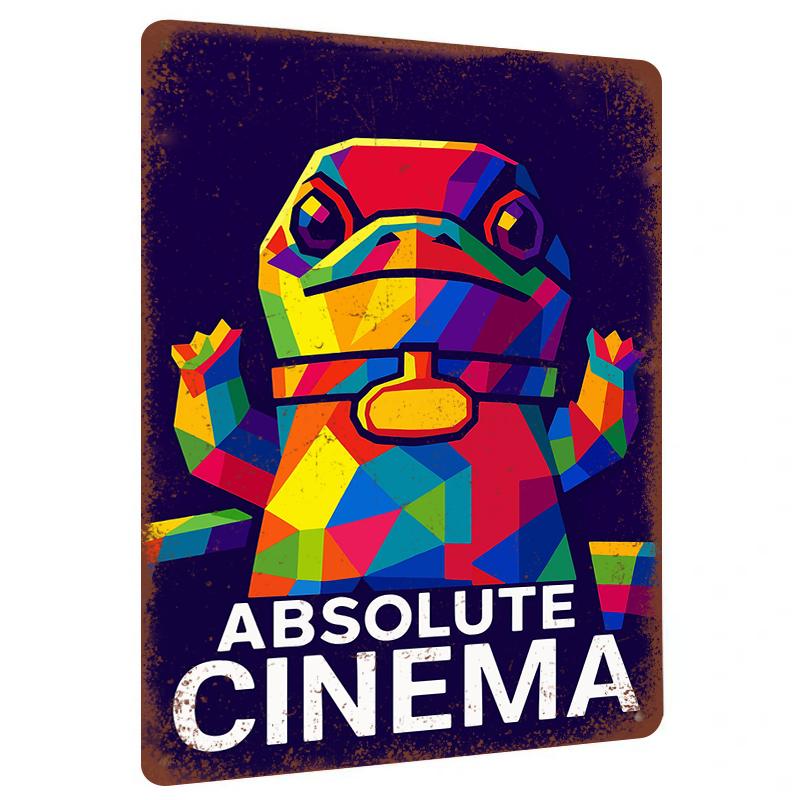 

Geometric Colorful Frog Metal Tin Sign Creative Cartoon Anime Art Wall Decor Modern Living Room Hanging Ornament 20x30cm（7.8x11.8inch）
