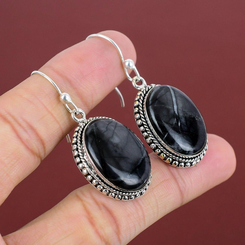 Picasso Jasper Earring Gemstone Earring 925 Sterling Silver Earring Brand New Vintage Jewelry Antique Earring Handmade Jewelry Gifts For Her