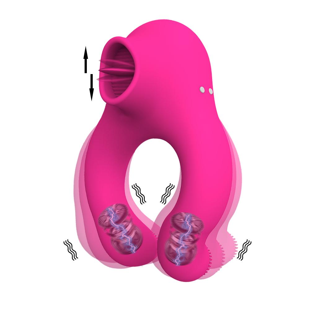 Penis Cock Ring Vibrator For Women Clit Sucker Clitoral Stimulator Sex Delay Ejaculation Dick Enlarger Ring Toys For Men Couples