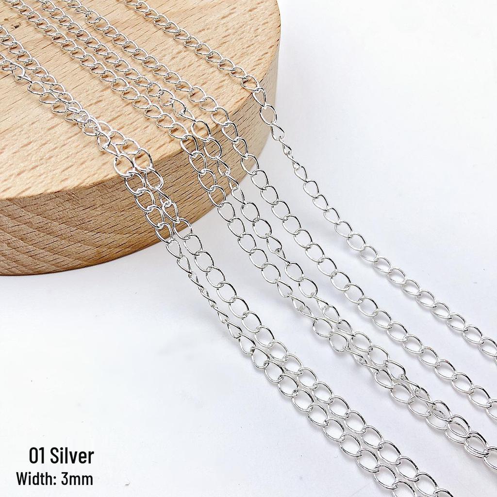 Goldgefüllte 18k farberhaltende Verlängerungskette für DIY-Armbänder und Halsketten in Gold und Silber